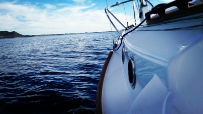 Sailing along on a wonderful day.